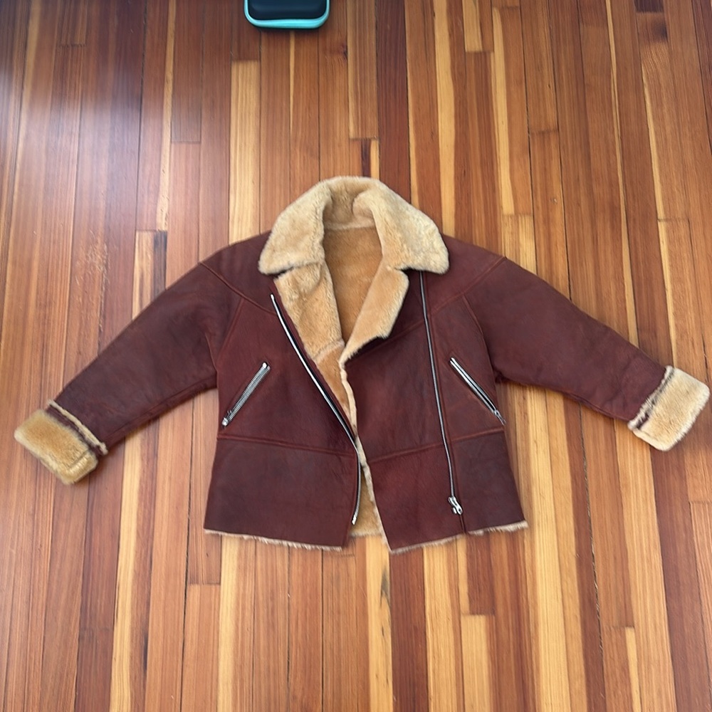 Sandro Shearling Coat - Picture 6 of 9